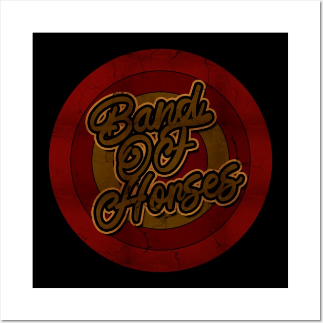 Circle Retro Band Of Horses Wall Art by Electric Tone